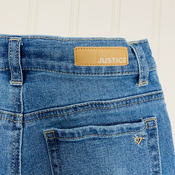 Justice Distressed Skinny Jeans Released Hem Sz 12 Slim - Picture 2 of 6